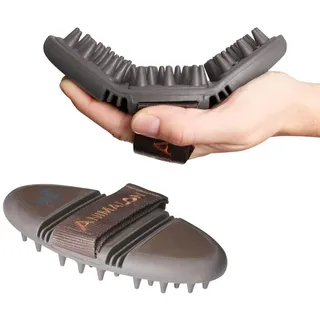 Animalon CareFlex Massage-Striegel | Flexible & Ergonomische Massage-Bürste mit Klettverschluss für echte Genießer | perfekt für den Fellwechsel