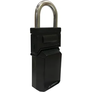 ARREGUI KEEPER SEG021 Schlüsseltresor mit Bügel | Schlüsselsafe für Außen und Innen | Schlüsselkasten mit Zahlenschloss | Schlüsseltresor Auto | 13,4x7x3,7cm | Schlüsseltresor mit Zahlencode |schwarz