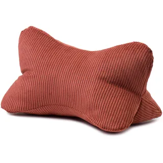 Gözze - Leseknochen Capri, Nackenkissen in Feincord-Optik, Lese- und Relaxkissen für Nacken und Rücken, 40 x 25 cm - Zimt