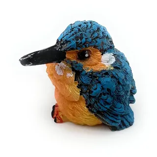 Onwomania Polyresin Figur Eisvogel Kolibri Vogel Trochilidae Tier Dekofigur aus Polyresin Blau 3 cm