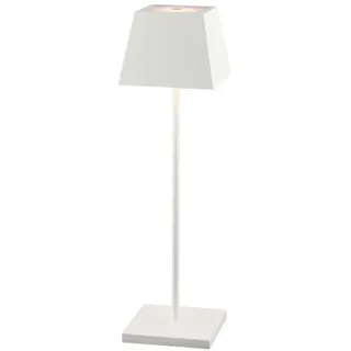 Dimmbare LED Tischleuchte KERIANA Touch Weiß IP54 dekorative Außen Lampe Garten