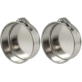 Zenker 62232 Mini-Kuchenform aus Weißblech, Serie Silver ø 12 XM (Farbe: Silber), Menge: 1 Stück (Packung mit 2)