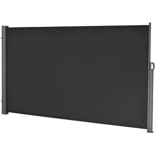 [pro.tec]® Seitenmarkise 300 x 180 cm Schwarz Stahl