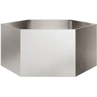vidaXL Pflanzkübel Sechseckig 104x90x45 Edelstahl