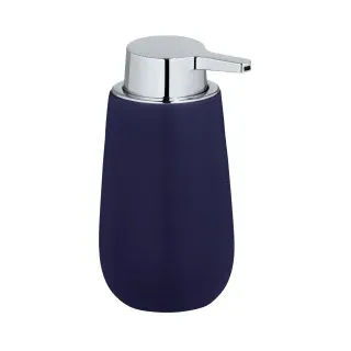 WENKO Seifenspender Badi Keramik, nachfüllbar bis 320 ml, Puristischer Seifenspender mit mattierter Oberfläche, 1 Stück