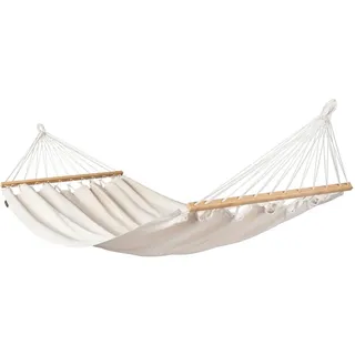 La Siesta Hängematte , Weiß , Holz, Textil , Bambus , 140x300 cm , Gartenmöbel, Gartenschaukeln, Hängematten