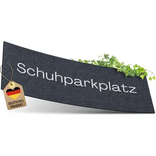 ElbFuchs Schuhparkplatz Fußmatte 75x30cm Grau I Waschbare & rutschfeste Indoor-Schuhmatte & Abtropfmatte I Ideal als Schuhunterlage & Schuhablage I Schmutzfangmatte für Flur & Eingang