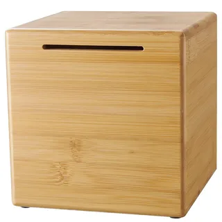 Wuhonghao Spardose aus Holz Personalisiert Erwachsene,Sparbox Groß XXL,Fortune Box Bambus Nicht zum öffnen,Sparen Sparbüchse ohne öffner,Geldsparbox für Scheine Robust,Holzspardose ungeöffnet,Geldbox