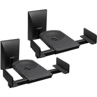 My Wall mywall HB 5 L Lautsprecher-Wandhalterung einstellbar ohne Werkzeug Neigbar+Schwenkbar 25 kg Schwarz 1 Paar