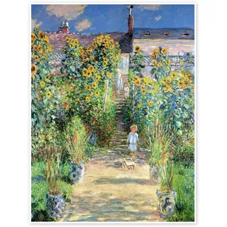 Posterlounge Garten in Vétheuil Poster | 50 x 70 cm von Claude Monet Grün Wandbilder Wanddeko