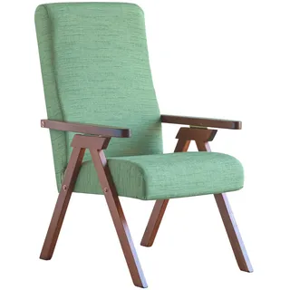 ESSEGI Fiammta Sessel, Buche, grün Walnuss, L