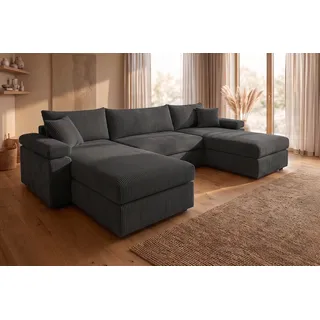 OTTO home Wohnlandschaft Polyester 2-Sitzer Schwarz