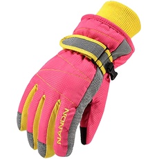 Azarxis Warme Handschuhe, Thermische Ski Snowboard Handschuhe, Winddich Winterhandschuhe für Damen und Herren (Rosa, S)