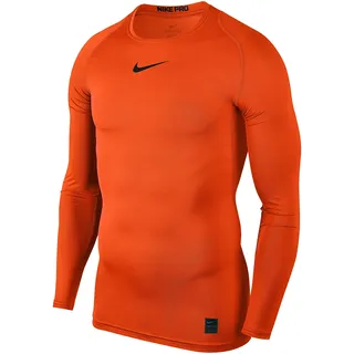Nike Herren Long Sleeved T-Shirt Pro, Safety orange/Black, 2XL-T, 838077