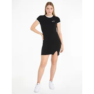 Tommy Jeans Jerseykleid »TJW SIGNATURE BODYCON DRESS«, mit Signature Logo-Schriftzug, schwarz