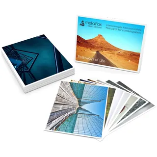 metaFox Coaching Bildkarten | Pathways of Life | 52 hochwertige Postkarten für Coaching und Therapie | Als Icebreaker für Workshops und Teambuilding-Aktivitäten