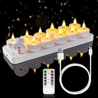 gartwerk LED Teelichter 12 St. mehrfarbig