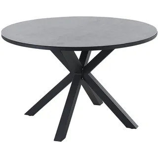 Beliani Gartentisch Ø 120 x 75,5 cm Grau/Schwarz
