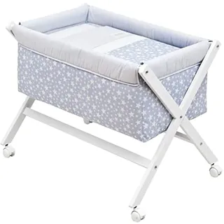 Cambrass 35014 Babybett Aus Holz X-Form Kollektion, Star, 55 x 87 x 74 cm, hellblau