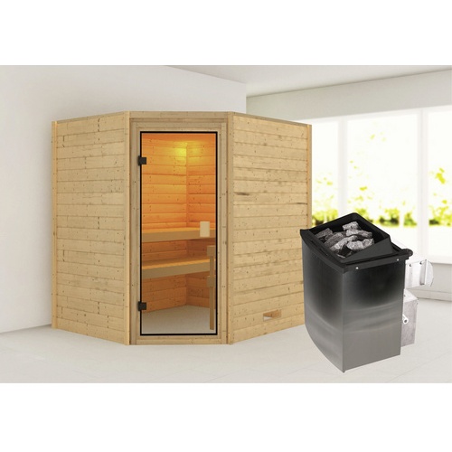 Bild von Sauna Mia - 9 kW Saunaofen mit Steuerung für 3 Personen beige