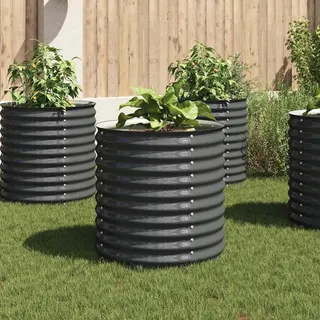vidaXL Garten-Hochbeet 80x80x81 cm Verzinkter Stahl Grau - Grau
