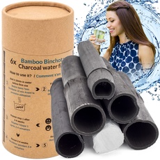 Binchotan 6x | Aktivkohle Wasserfilter aus Bambus zur Reinigung von Wasser in Karaffe
