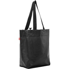 BikeZac Fahrradtasche schwarz | Fahrradeinkaufstasche wasserdicht | Schwarze Einkaufstasche Gepäckträger | Einkaufswagen Tasche wiederverwendbar | Recycling | Bike Shopper | Bikezac 2.0 Black