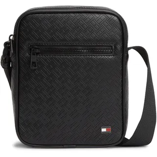 Tommy Hilfiger TH Embossed Flag Mini Reporter Umhängetasche Kunstleder Black