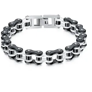FIRETTI Gliederarmband Schmuck Geschenk Biker weiß 21,5 cm