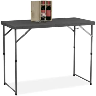 Relaxdays Gartentisch klappbar 60 x 120 x 74 cm Grau