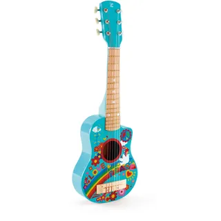 HaPe Spielzeuggitarre Gitalele Flower-Power L:65cm Mehrfarbig