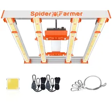 Spider Farmer G3000 LED Grow Lampe 300W mit 896pcs Dioden LED Pflanzenlampe Vollspektrum Grow Light Dimmbare Daisy Chain Wachstumslampe für Gemüse Blume 90x90CM Abdeckung 2,75 umol/J