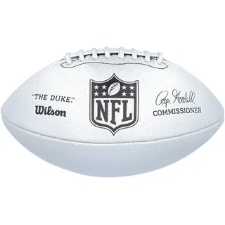 Wilson Football NFL Duke METALLIC Edition, Mischleder, Offizielle Größe, Silber, WTF1827XB