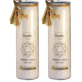 Palm Light Chakra Kerze, Weiß, 20 centimeters (Packung mit 2)