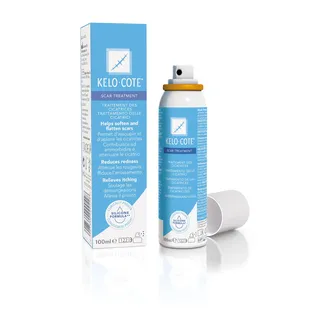 KELO-COTE Silikon Narbenspray 100ml für großflächige, berührungsempfindliche und schwer zugängliche Narben sowie Brandnarben
