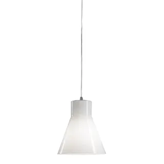 Diana Pendelleuchte aus Metall und mundgeblasenem Glas, Chrom-Finish, elegantes Design, E27-Fassung, 230 V, Schutzklasse II, Code 2753-45-138 - Silber, Weiß
