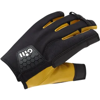 Gill Mens Pro Kurzfingersegeln und Beiboothandschuhe - Schwarz