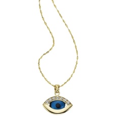 Bild Kette mit Anhänger »Schmuck Geschenk Gold 333 Halsschmuck Halskette "magisches Auge"«, mit Kristallstein, Zirkonia (synth.),