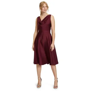 Vera Mont Cocktailkleid mit Wasserfallausschnitt Deep Wine,38