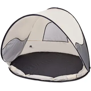 Deryan Strandzelt Pop Up - Leichtgewicht - 50% UV-Schutz - Inklusive Pflöcke und Tragetasche - Creme