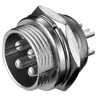 goobay Mikrofon-Einbaustecker, 4 Pin - XLR-Einbaustecker (4-polig, DMX)