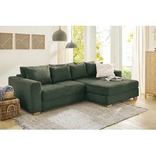 Jockenhöfer Eckcouch Polyester 3-Sitzer Grün