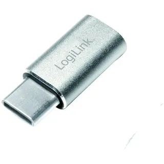 Logilink AU0041 - micro-USB (Buchse) zu USB-C (Stecker) Adapter, silber