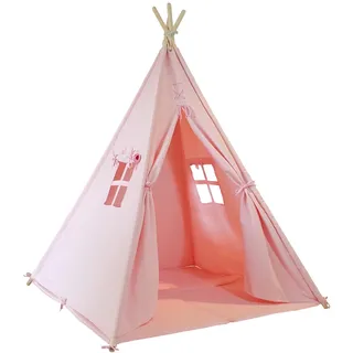 Sunny Tipi Zelt Alba Pastellrosa 120 cm x 120 cm x 160 cm