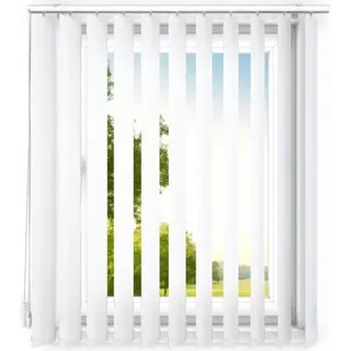 time4blinds, Lamellenvorhang, Vertikaljalousie, Vorhang, Klassisch weiß, 130x240cm - Weiß