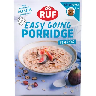 Ruf Porridge Classic, Instant Haferbrei aus Vollkorn-Haferflocken, ideale Grundlage zum verfeinern mit deinen Lieblings-Toppings, 1 x 65g Beutel