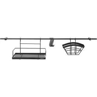 Kinghoff Küchenreling 16-teilig schwarz Kinghoff Kh-1498