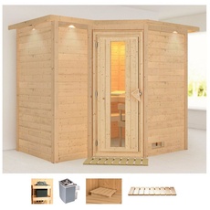 Bild Sauna »Sanna 2«, (Set), 9-kW-Ofen mit integrierter Steuerung beige