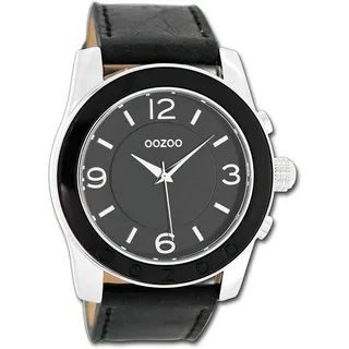 Oozoo Herren Armbanduhr Timepieces Analog Leder schwarz UOC5390A