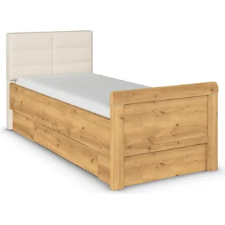 Rauch »Bett Einzelbett Stollenbett Bettkästen EVELYN« in Komforthöhe mit Polsterkopfteil sowie Schubladen MADE IN GERMANY,